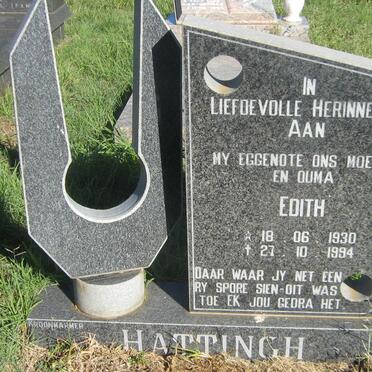 HATTINGH Edith 1930-1994