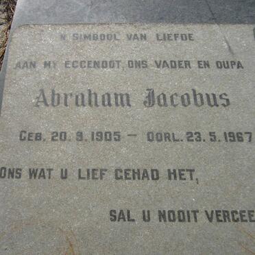 JACOBS Abraham Jacobus 1905-1967