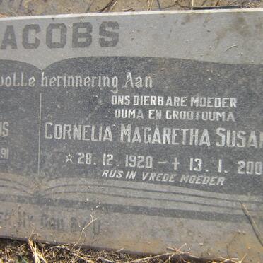 JACOBS Cornelia Magaretha Susanna 1920-2000