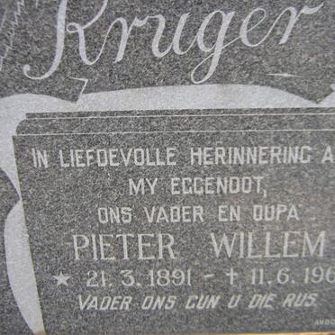 KRUGER Pieter Willem 1891-1961
