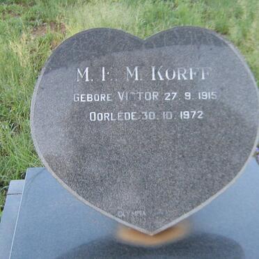 KORFF M.E.M nee VICTOR 1915-1972