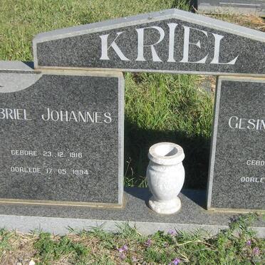 KRIEL Gabriel Johannes 1916-1994 &amp; Gesina Johanna NEL 1916-2000