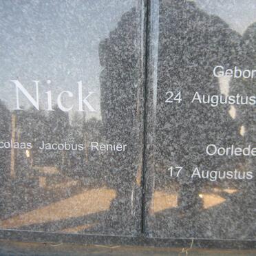 KEMP Nicolas Jacobus Renier 1939-2009 &amp; Elena CALITZ 1935-2006