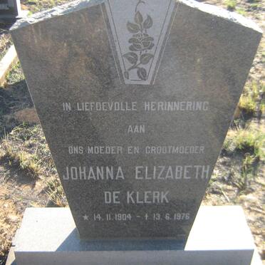 KLERK Johanna Elizabeth, de 1904-1976