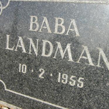 LANDMAN Baba 1955-1955