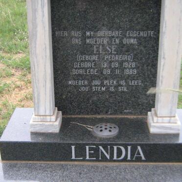 LENDIA Else nee PEDREIRO 1928-1989