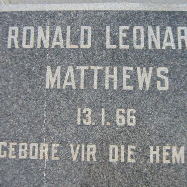 MATTHEWS Ronald Leonard 1966-1966