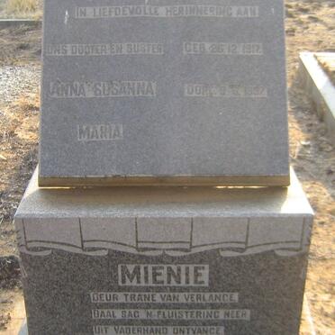 MIENIE Anna Susanna Maria 1917-1957