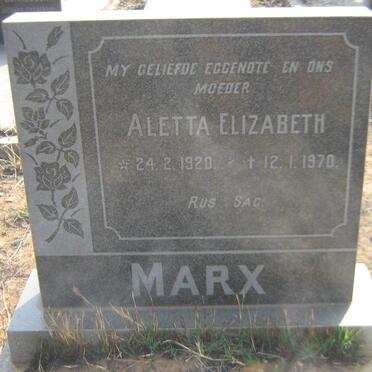 MARX Aletta Elizabeth 1920-1970