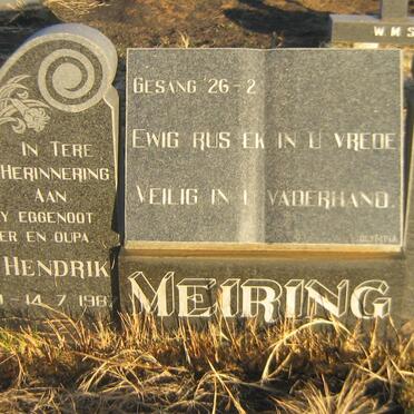 MEIRING Gert Hendrik 1930-1987