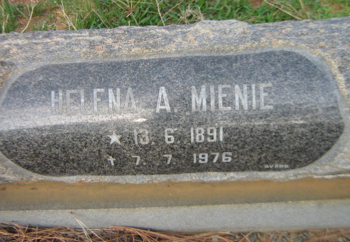 MIENIE Helena A. 1891-1976