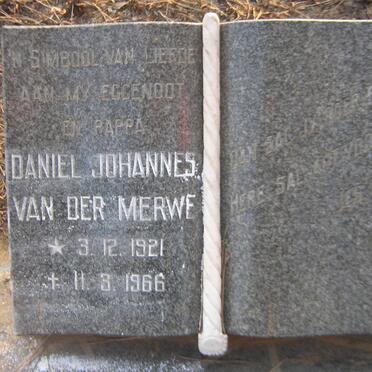 MERWE Daniel Johannes, van der 1921-1966