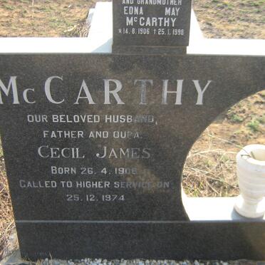 McCARTHY Cecil James 1906-1974 &amp; Edna May 1906-1998