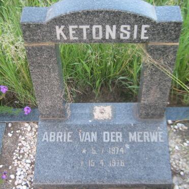 MERWE Abrie, van der 1974-1976