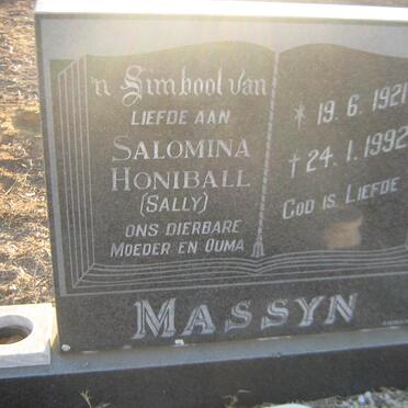 MASSYN Salomina nee HONIBALL 1921-1992