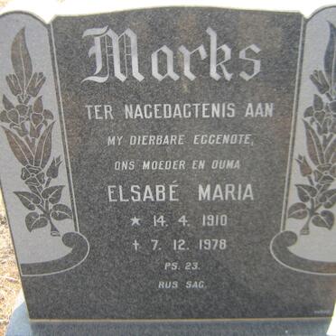 MARKS Elsabe Maria 1910-1978