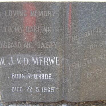 MERWE W.J., van der 1902-1965