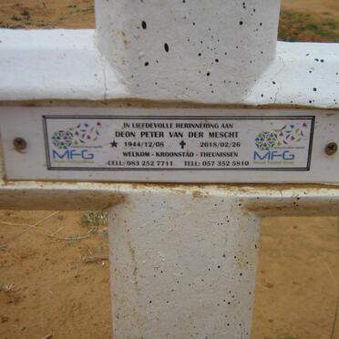 MESCHT Deon Peter, van der 1944-2018