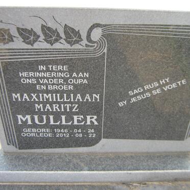 MULLER Maximilliaan Maritz 1946-2012