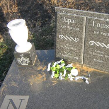 NAUDE Jacob Johannes 1950-2008 &amp; Louisa VOGEL 1953-