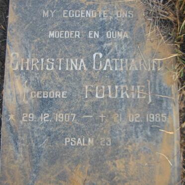 NIEUWOUDT Christina Catharina nee FOURIE 1907-1985