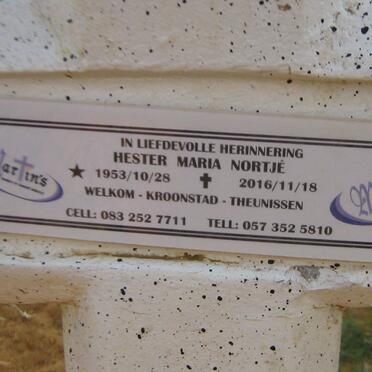 NORTJE Hester Maria 1953-2016