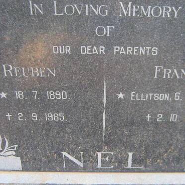 NEL Reuben 1890-1965 &amp; Frances ELLITSON 1895-1965
