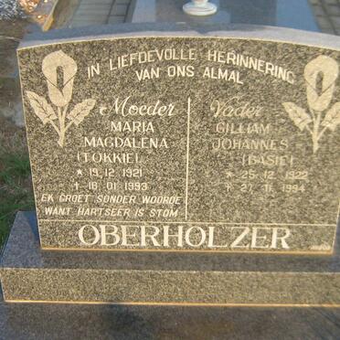 OBERHOLZER Gilliam Johannes 1922-1994 &amp;  Maria Magdalena 1921-1993