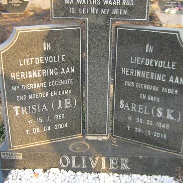 OLIVIER S.K. 1946-2015 &amp; J.E. 1950-2004