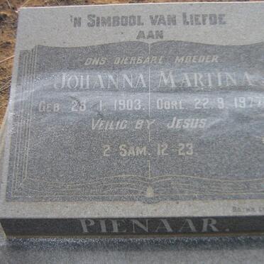 PIENAAR Jacobus Johannes 1892-1960 &amp; Johanna Martina 1903-1977
