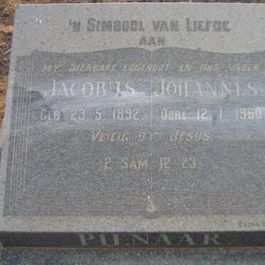PIENAAR Jacobus Johannes 1892-1960 &amp; Johanna Martina 1903-1977