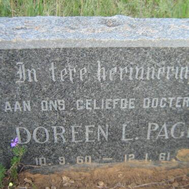 PAGE Doreen L. 1960-1961