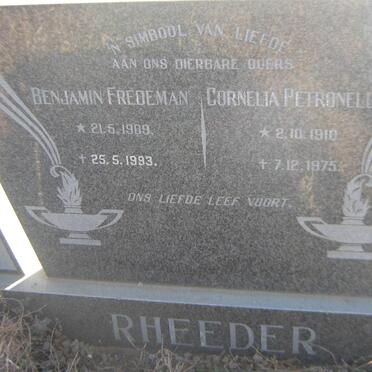 RHEEDER Benjamin Fredeman 1909-1993 &amp; Cornelia Petronella 1910-1975