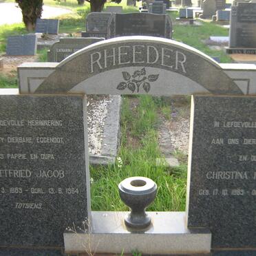 RHEEDER Gottfried Jacob 1883-1964 &amp; Christina Hendrina 1889-1973