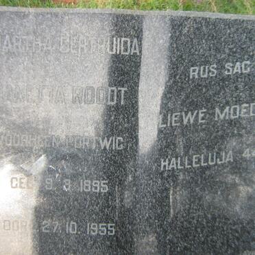 ROODT Martha Gertruida Janetta nee PORTWIG 1895-1955