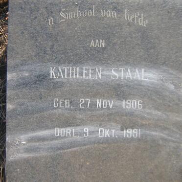 STAAL Kathleen 1906-1991