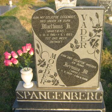 SPANGENBERG Marthinus H. 1916-1993  Hermina M. 1929-2016