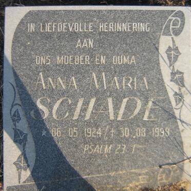 SCHADE Anna Maria 1924-1999