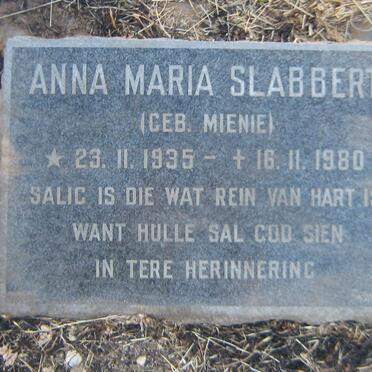 SLABBERT Anna Maria nee MIENIE 1935-1980