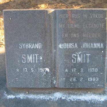 SMIT Sybrand 1917- &amp; Louisa Johanna 1930-1983