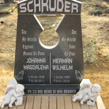 SCHRODER Herman Wilhelm 1929-2015 &amp; Johanna Magdalena 1928-2011