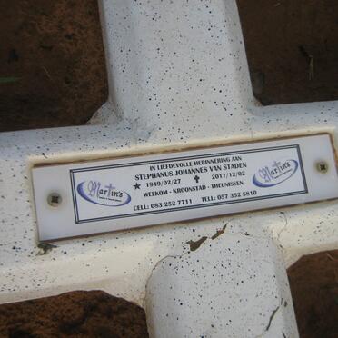 STADEN Stephanus Johannes, van 1949-2017