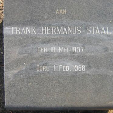 STAAL Frank Hermanus 1897-1968