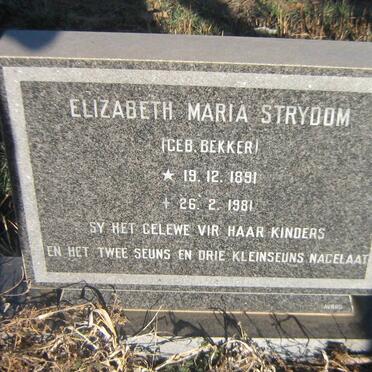 STRYDOM Elizabeth Maria nee BEKKER 1891-1981