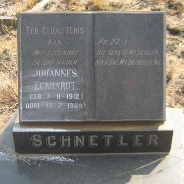 SCHNETLER Johannes Eckhardt 1912-1969