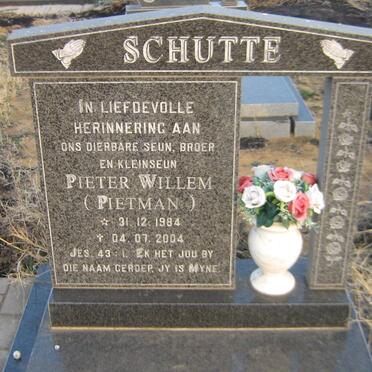 SCHUTTE Pieter Wilhelm 1984-2004
