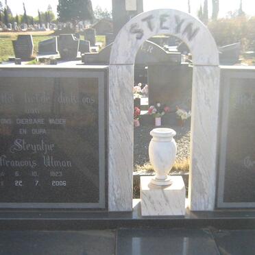 STEYN Francois Ulman 1923-2006 &amp; Gertruida Elizabeth nee HAASBROEK 1931-1996
