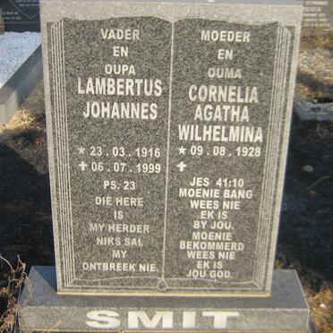 SMIT Lambertus Johannes 1916-1999 &amp; Cornelia Agatha Wilhelmina 1928-