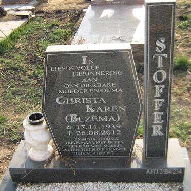 STOFFER Christa Karen nee BEZEMA 1939-2012