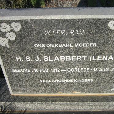 SLABBERT H.S.J. 1912-2009